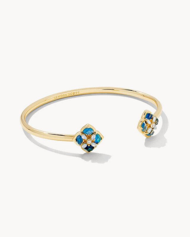 Cuff Bracelet Dira Stone Gold Blue Mix