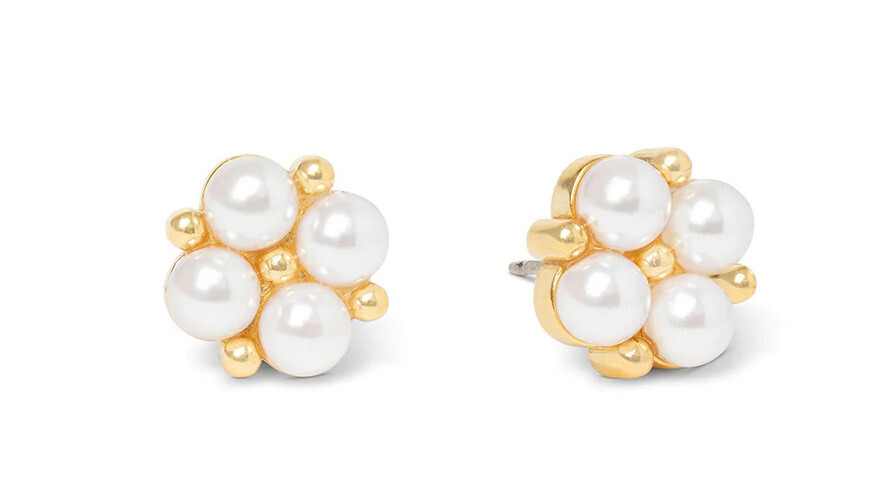 Clover Stud Earrings Pearl