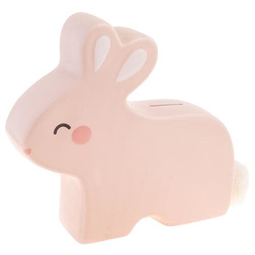 Ceramic Bank Pink Bunny