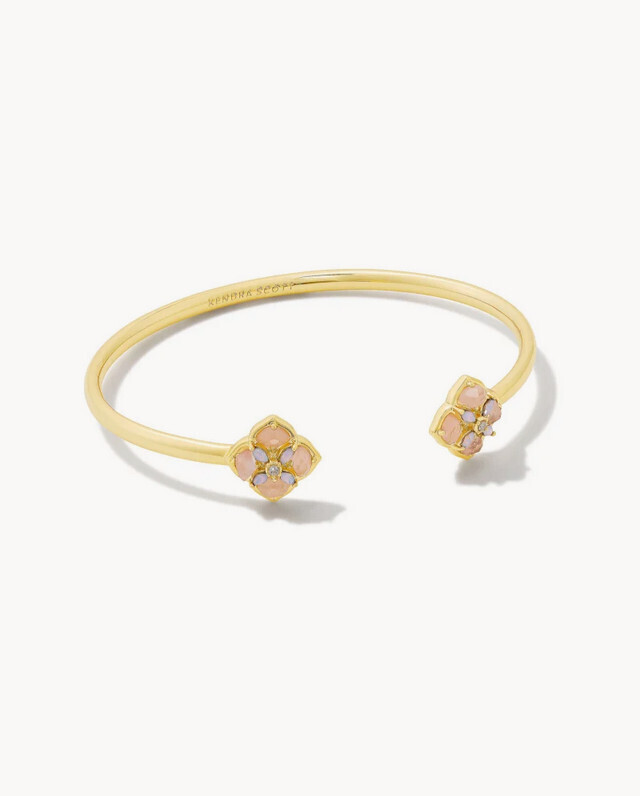 Cuff Bracelet Dira Stone Gold Pink Mix