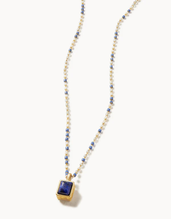 Naia Petite Beaded Necklace 16&#39; Lapis
