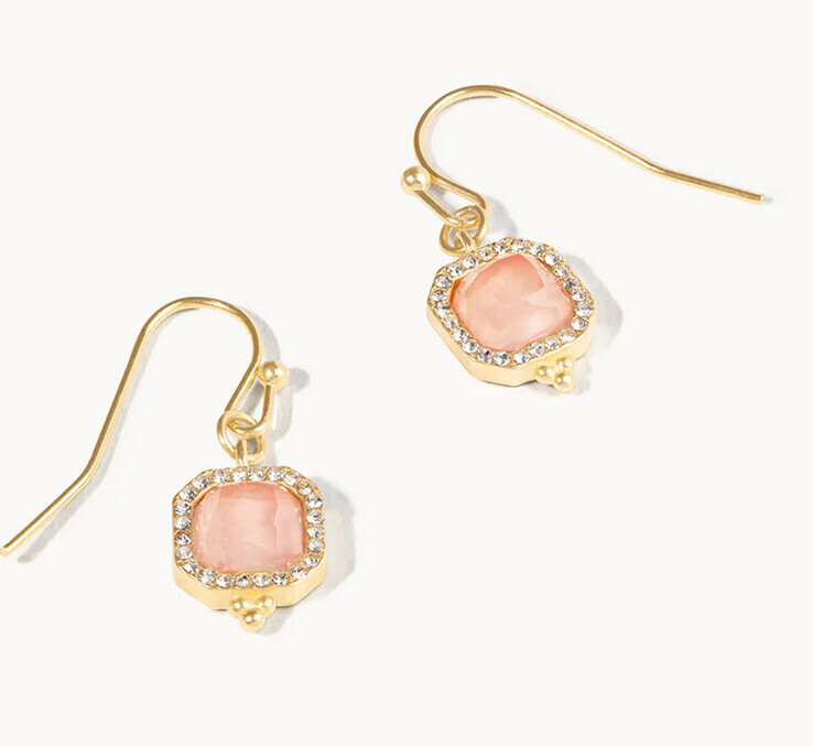 Radiant Drop Earrings Blush