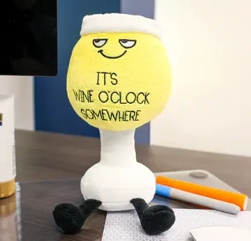 Plush White Wine- It&#39;s Wine O&#39;Clock Somewhere