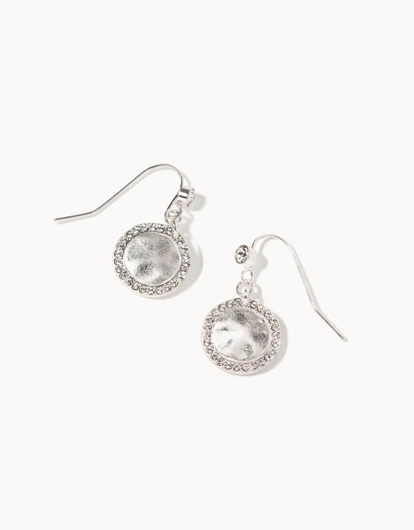 Earrings Aura Drop Crystal Silver