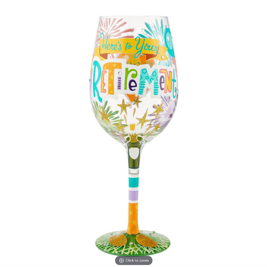 Wine Glass Here&#39;s To Your Retirement