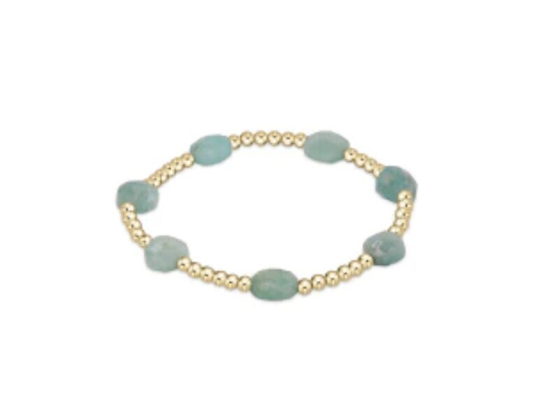 Admire Gold 3mm Bead Bracelet Amazonite