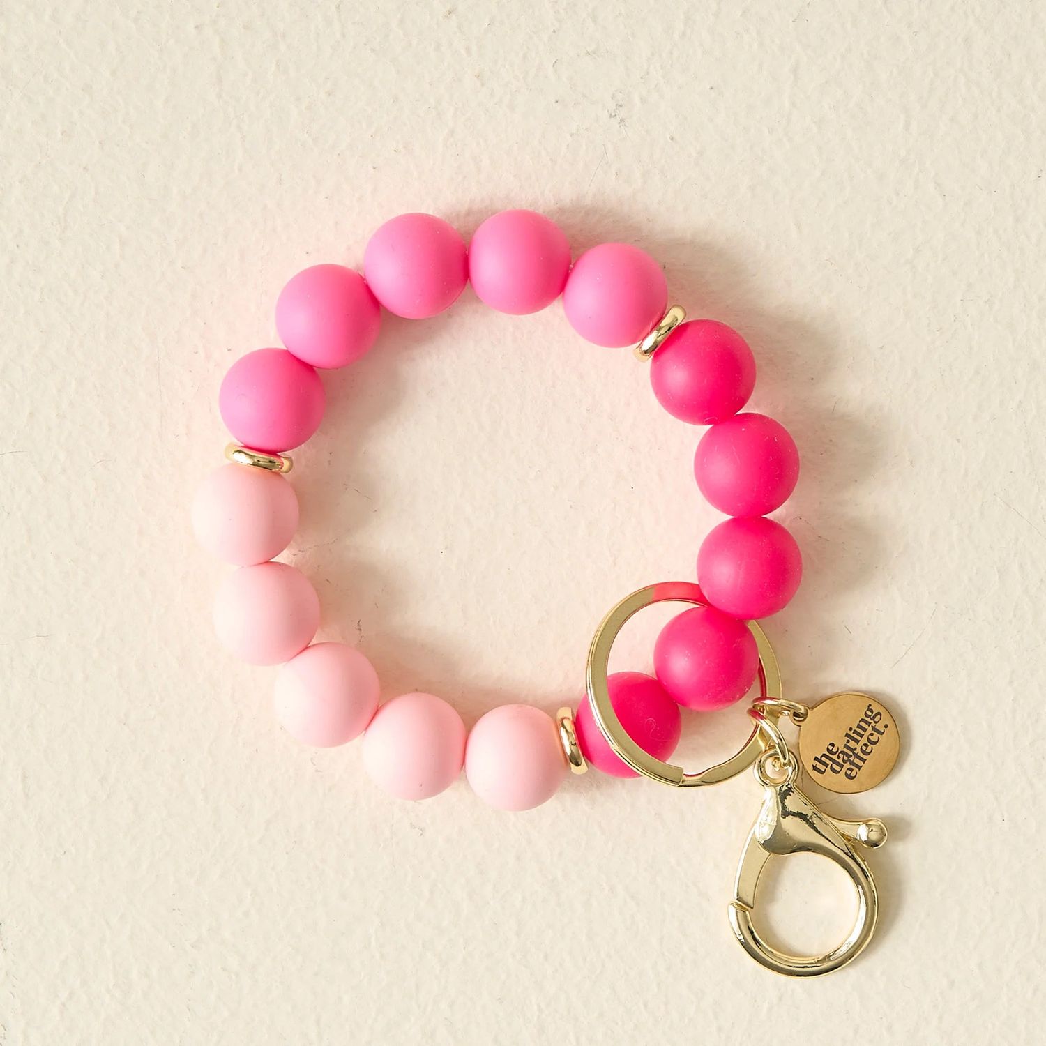 Hands Free Keychain Wristlet Tickled Pink
