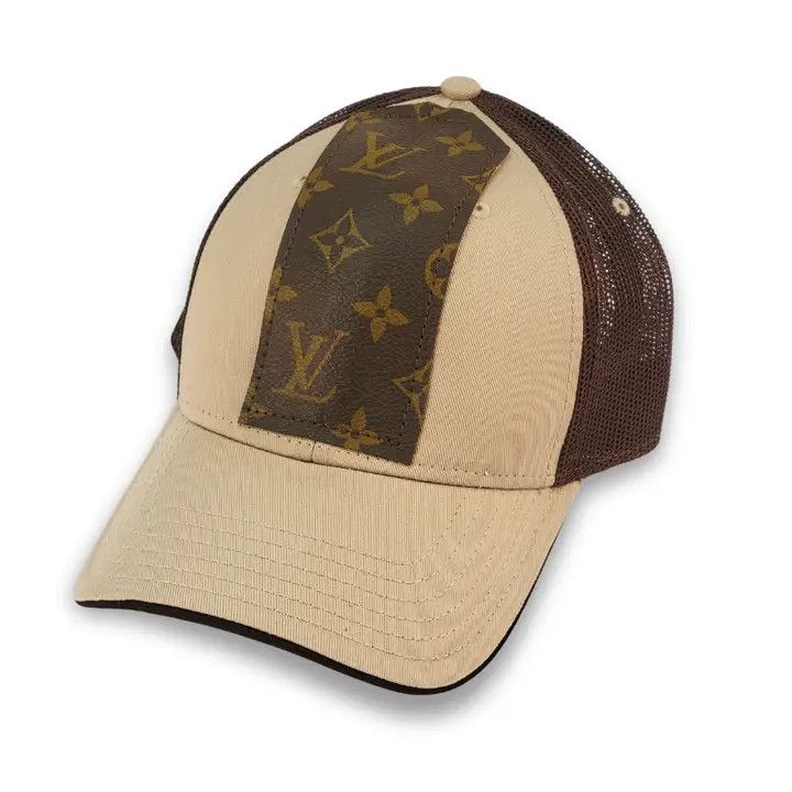 Couture Cap Trucker Hat in Upcycled LV