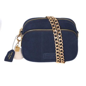 Mayfair Suede Bag Navy