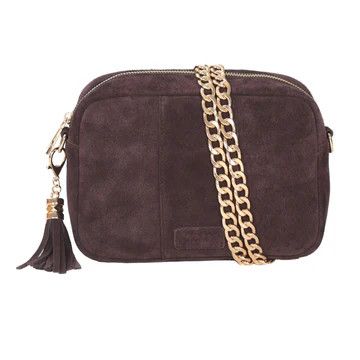 City Suede Bag Chocolate Plum