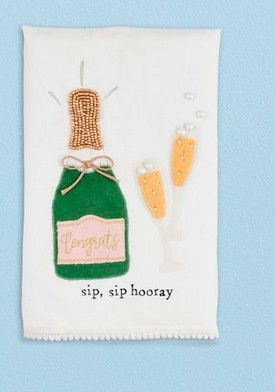 Sip Hooray Wedding Tea Towel
