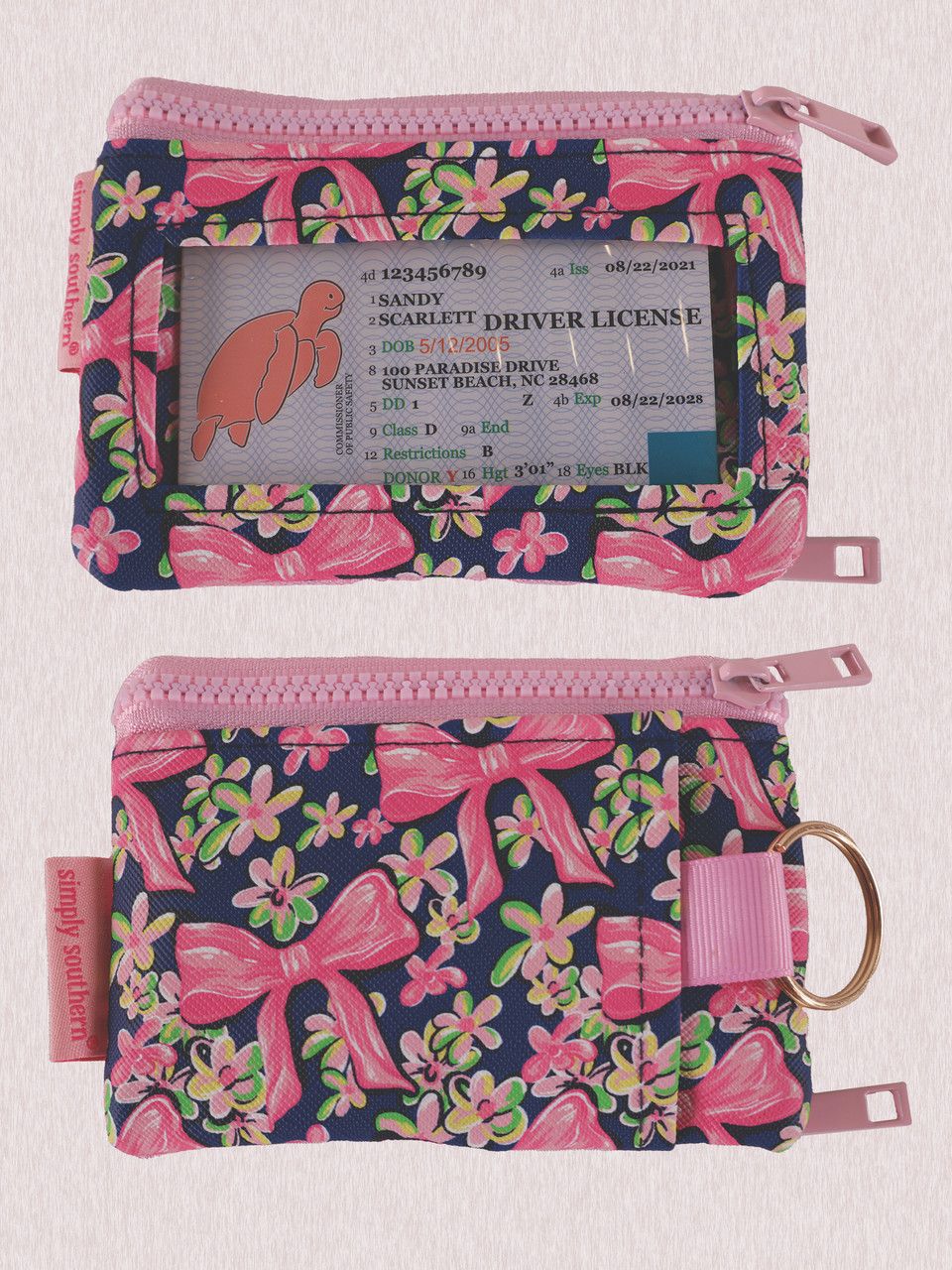 ID Wallet Bows and Flowers