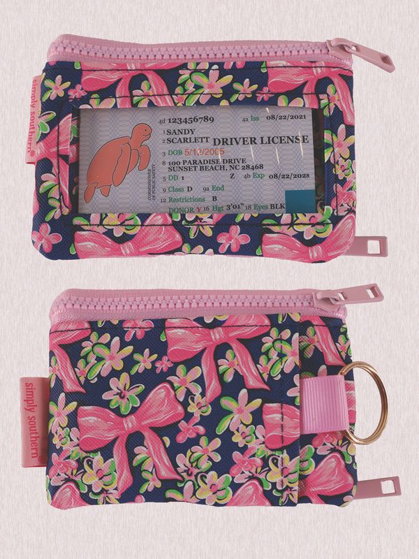 ID Wallet Bows and Flowers
