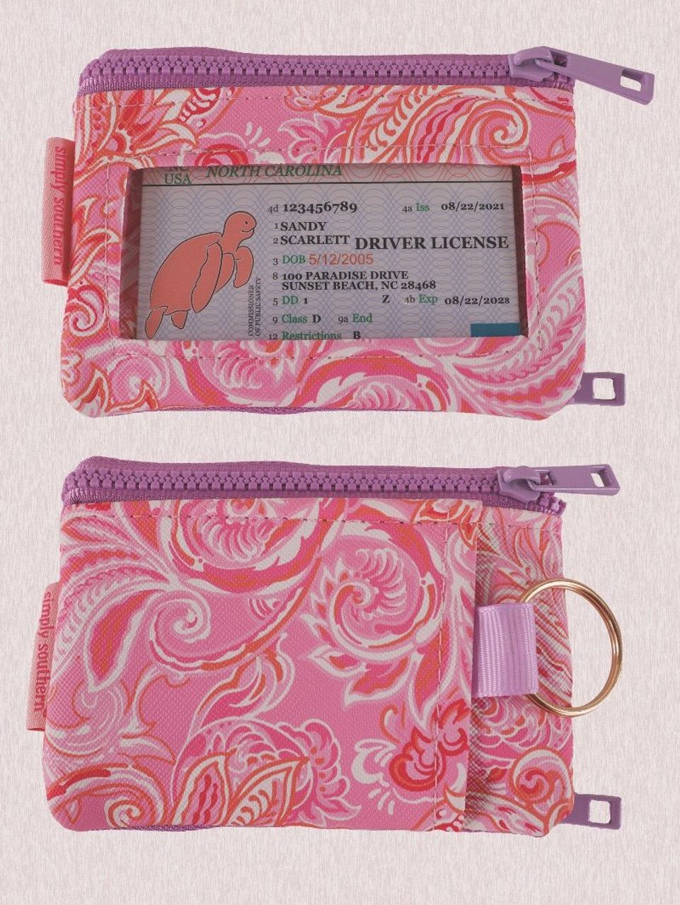 ID Wallet Pink Paisley