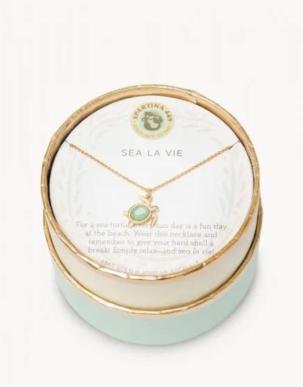 Sea La Vie Necklace Sea Turtle 18&quot; Gold