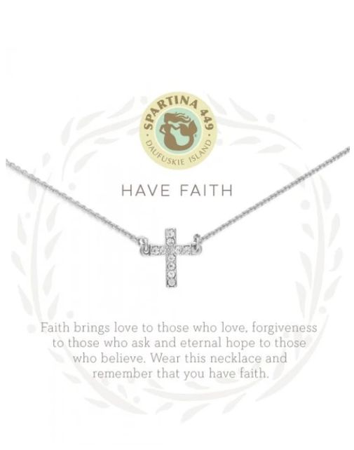 Sea La Vie Necklace Have Faith/Cross Silver