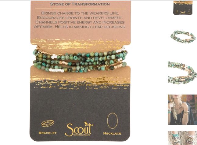Stone Wrap African Turquoise Stone of Transformation