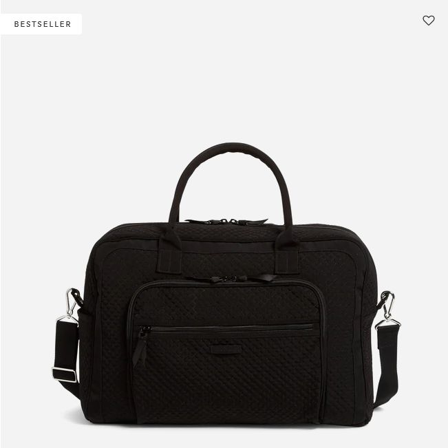 Weekender Travel Bag Classic Black Microfiber