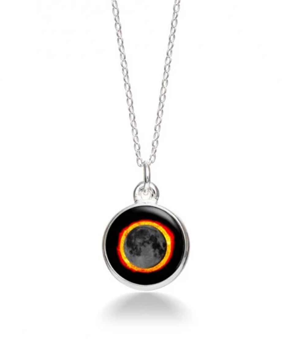Moon Phase Necklace Solar Eclipse-SE