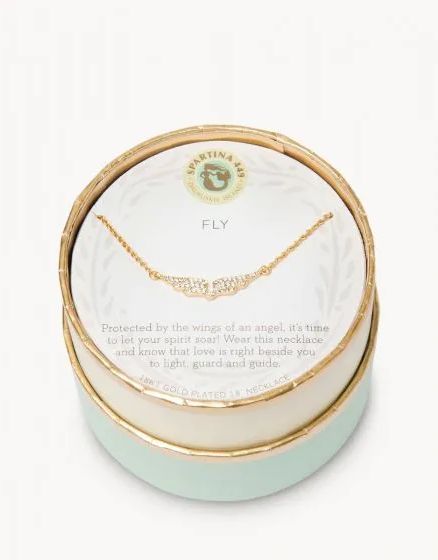 Sea La Vie Necklace 18&#39;&#39; Fly/Wings Gold