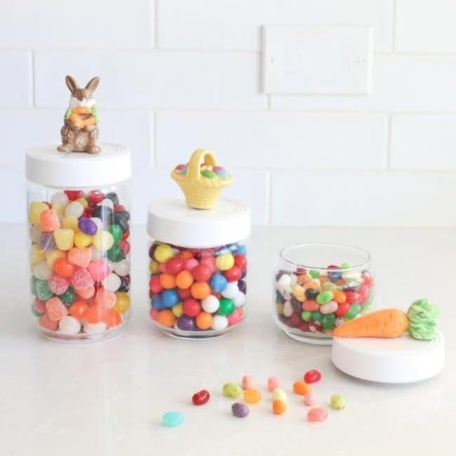 Canister w/ Melamine Lid Pinstripes