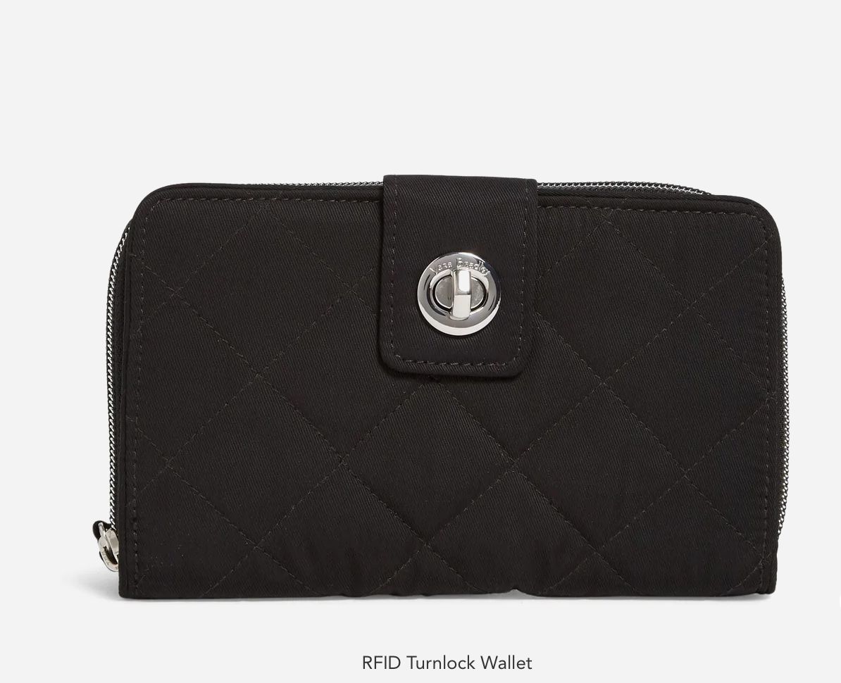 RFID Turnlock Wallet Performance Twill Black