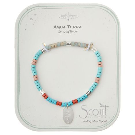 Intention Charm Bracelet - Aqua Terra/Silver