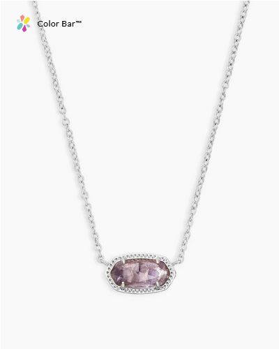 Elisa Necklace Purple Amethyst Silver