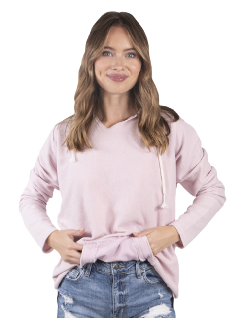 Terry Roped Lilac Hoodie