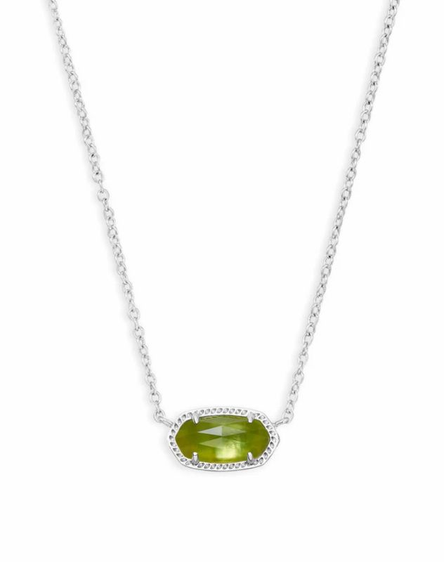 Elisa Necklace Peridot Illusion Silver Elisa Necklace Peridot Illusion Silver