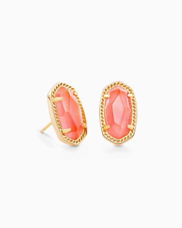 Earring Ellie Gold Coral Illusion