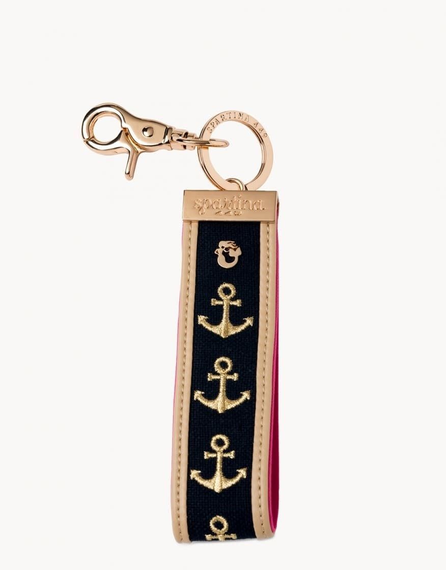 Navy Grab n Go Keychain Anchor