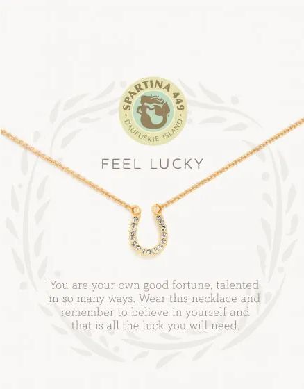 Sea La Vie Necklace 18&quot; Feel Lucky/Horseshoe Gold