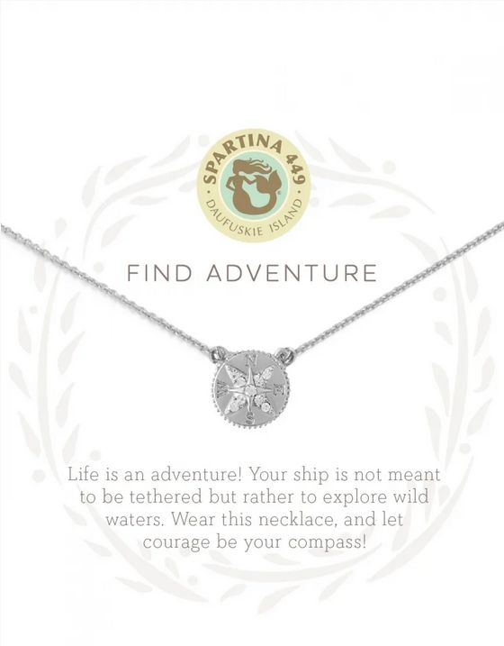 Sea La Vie Necklace Adventure/Compass Silver