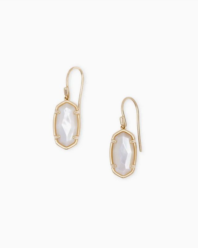Lee Drop Earrings Gold Ivory MOP