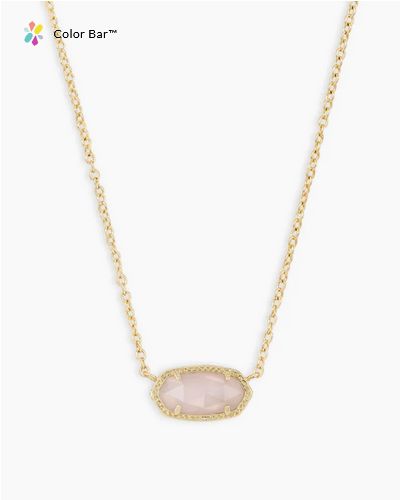 Elisa Necklace Rose Quartz Gold