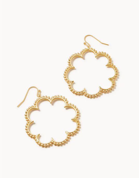Dotted Daisy Earrings Gold
