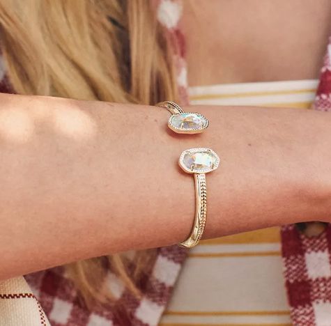 Elton Cuff Bracelet Gold Dichroic Glass