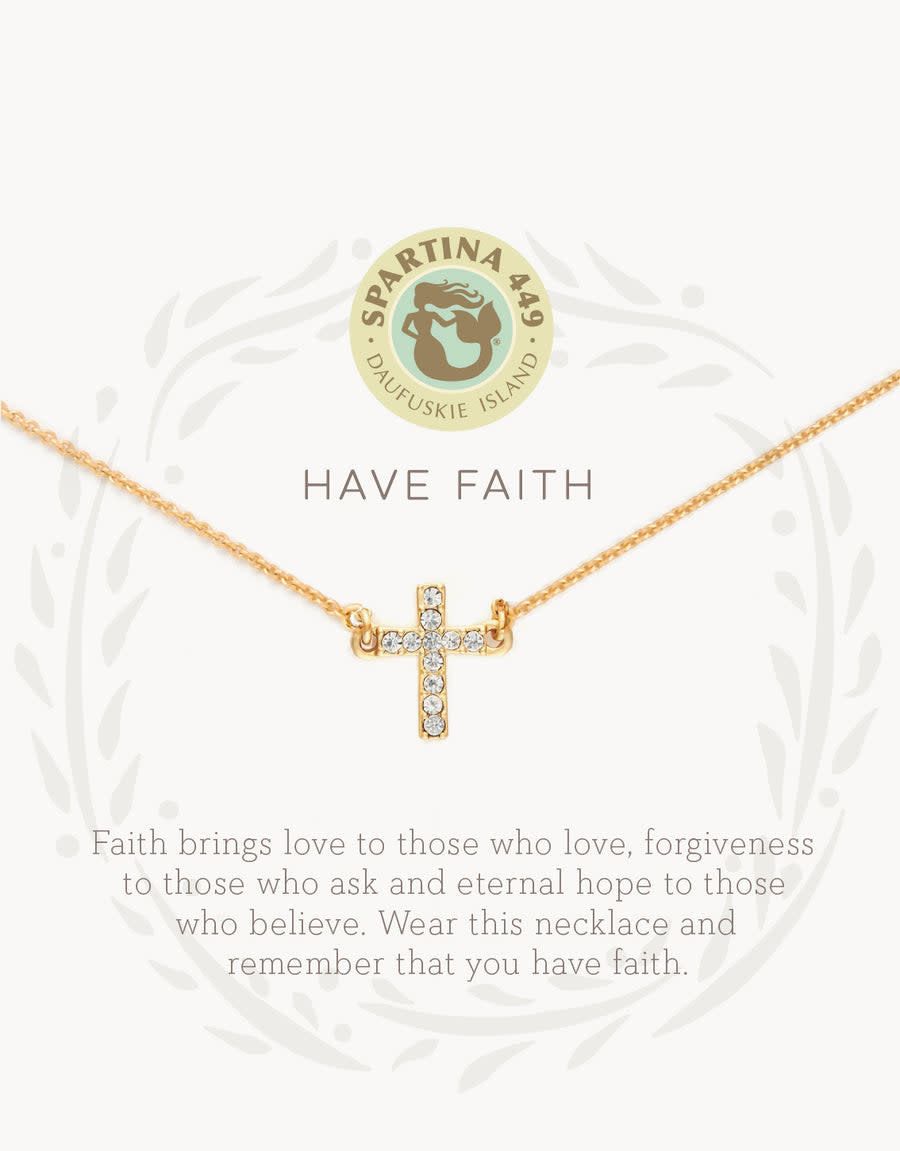 Sea La Vie Have Faith Necklace Gold