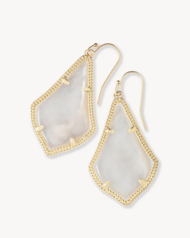 Alex Earrings Gold Ivory Mother Of Pearl