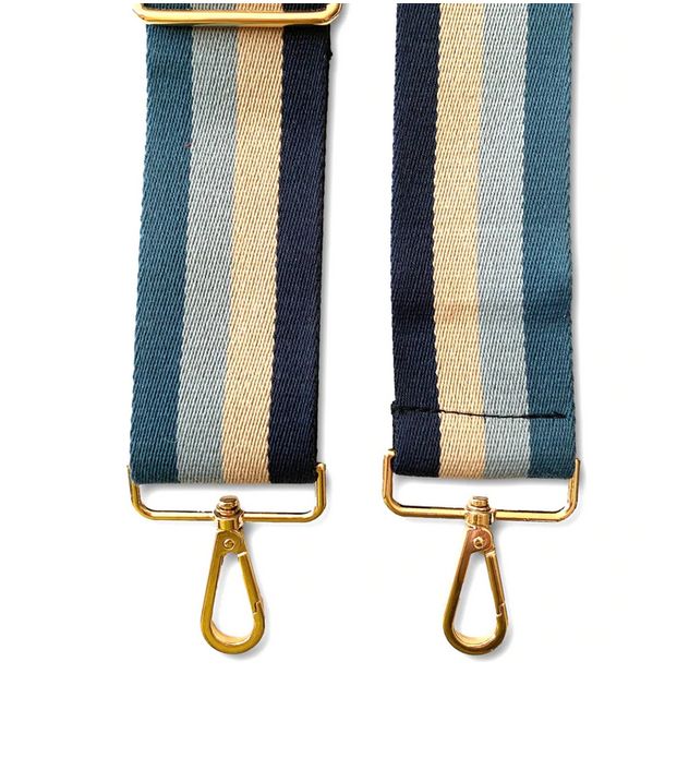 Pom Pom Strap Blue Stripe