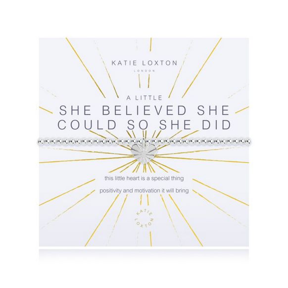 A Little She Believed She Could So She Did Bracelet Silver