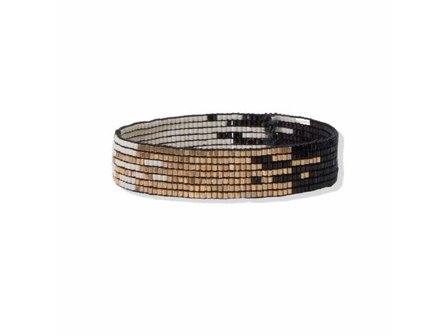 Alex Ombre Beaded Stretch Bracelet Black