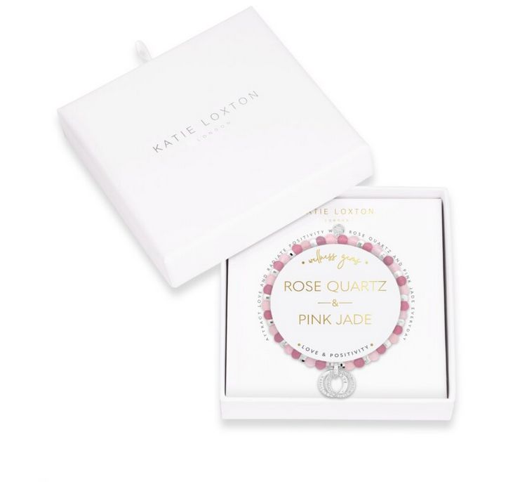 Wellness Gems Pink Jade and Rose Quartz Bracelet