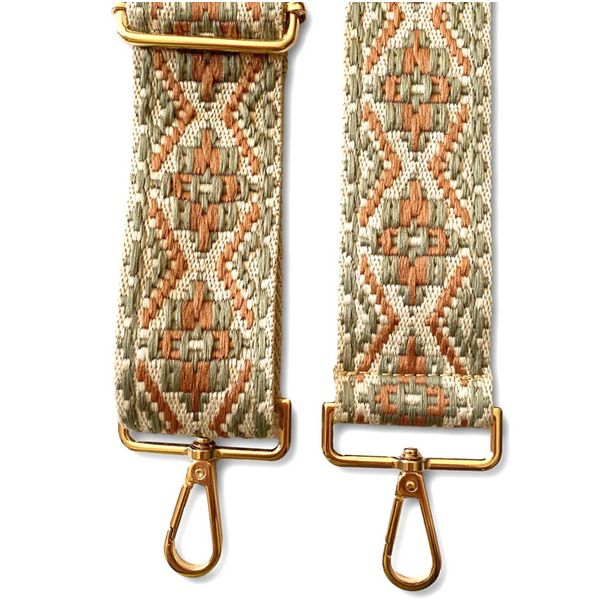 Pom Pom Strap Cream Tapestry