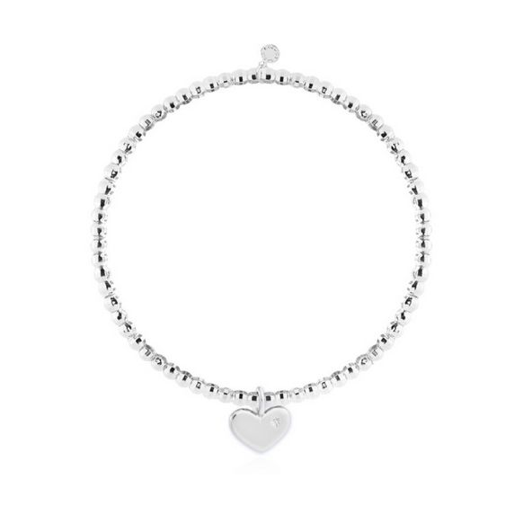 Faceted A Little Thank You Bracelet Silver
