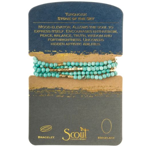 Stone Wrap Turquoise /Gold Stone of The Sky