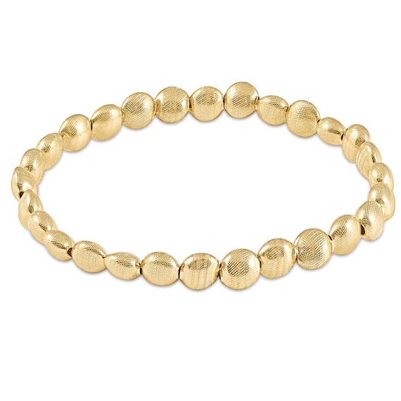 Honesty 6mm Bead Bracelet-  Gold