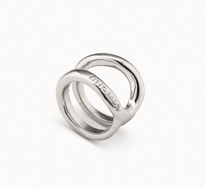 Ring Shortcut Silver Sz 18