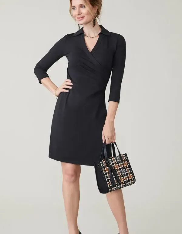 Cristina Wrap Dress Black 